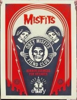 18 Obey The Misfits Horror Business Crypt Fiend Art Print Poster #/450 Fairey