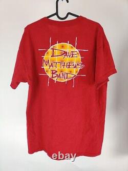 1990's Vintage Dave Matthews Band DMB DOUBLE SIDE Crash Band Concert T-Shirt L
