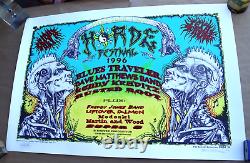 1996 Emek Signed & Doodled Horde Festival Dave Matthews Band Concert Poster Rare