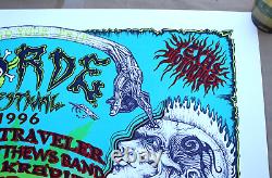 1996 Emek Signed & Doodled Horde Festival Dave Matthews Band Concert Poster Rare