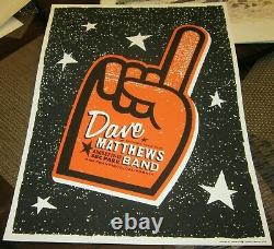 2005 Dave Matthews Band San Francisco Giants Foamfinger Concert Tour Poster 8/12