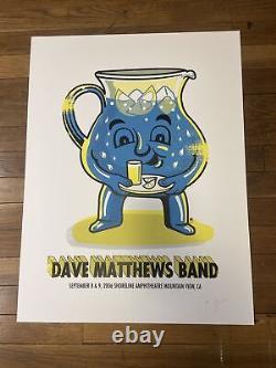 2006 Dave Matthews Band Poster Shoreline, CA. Concert Poster Signed AP Kool Aid