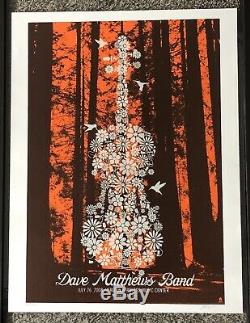 2008 Dave Matthews Band Poster, Flower Violin, VERY RARE, #302/550