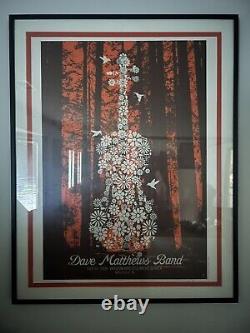 2008 Dave Matthews Band Poster Noblesville Concert Poster Signed & #'d Framed