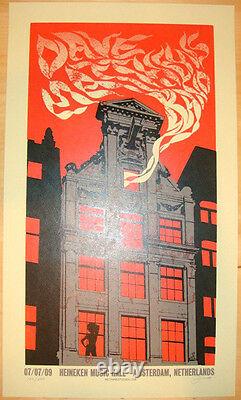 2009 Dave Matthews Band Amsterdam Red Light District Concert Poster 7/7 Bonus Mt