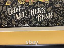 2012 Dave Matthews Band Dallas Tx Ranger Badge Concert Tour Poster 5/19 Limited