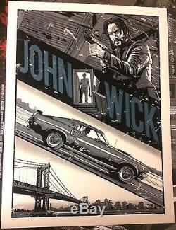2015 John Wick Baba Yaga Keanu Reeves Silk Screen Movie Poster Not Mondo #/75
