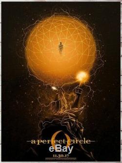2017 A Perfect Circle Tool Vancouver Golden Orb Concert Poster 11/30 #/25 Ae S/n