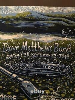 2018 DAVE MATTHEWS BAND Eads Gorge Weekend 8/31-9/2/2018 #/1500 Record Player