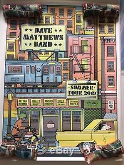 2019 Dave Matthews Band Tour Poster Summer Tour 19 Half & Half Signed #/1250