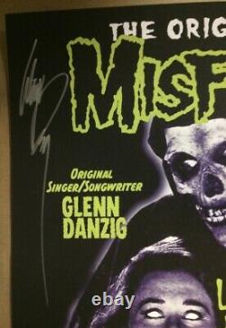 2019 Misfits Los Angeles Autographed By Glenn Danzig Concert Poster Fairey 7/29