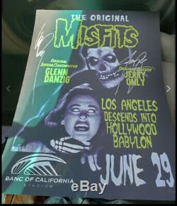 2019 Misfits Los Angeles Autographed Glen Danzig Concert Poster Fairey 7/29