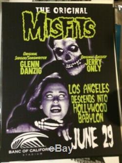2019 Misfits Los Angeles Not Signed Glen Danzig Concert Poster Fairey 7/29