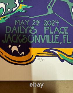 2024 Dave Matthews Band poster Jacksonville, FL 5-29-24 AP S/N #35/50 SOLD OUT