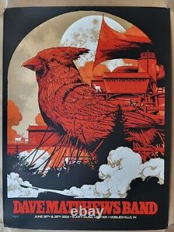 AUTHENTIC Dave Matthews Band Poster 2024 Deer Creek Noblesville Ken Taylor AE/50