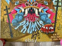 AUTOGRAPHED Primus POSTER 9/14/2021 Music Park St. Louis MO BAND SIGNED xx/250