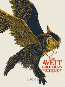 Avett Brothers Poster 6/2/2017 Brewery Cooperstown NY Signed & Numbered #/200