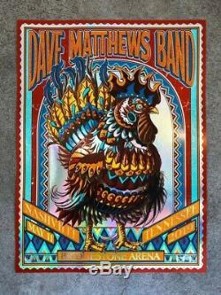 Bioworkz Dave Matthews Band FOIL VARIANT Print Poster Bridgestone AP Nashville