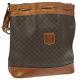 Celine Macadam Drawstring Shoulder Bag Brown Pvc Leather Dmb A46696j