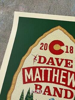 DAVE MATTHEWS BAND 2018 Fiddlers Green Denver, Colorado Poster Methane