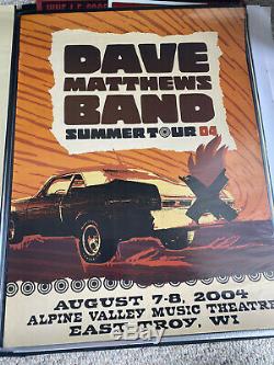 DAVE MATTHEWS BAND CONCERT POSTER Alpine Valley Music Theatre East Troy WI 2004