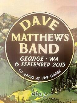 DAVE MATTHEWS BAND Gorge 09/06/15 50th Show LANDLAND Poster #775/1460 2015 RARE