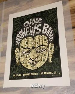 DAVE MATTHEWS BAND poster STAPLES LOS ANGELES POSTER 8/19 2008 Mint Methane AP