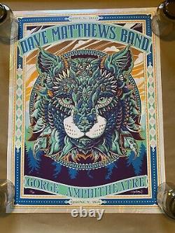 DMB Dave Matthews Band Gorge Amphitheatre 9/5/2021 WHITE SWIRL FOIL XX/40 Poster