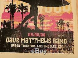 DMB Dave Matthews Band Los Angeles Greek Theater 9/9/09 Surfer Girl Poster