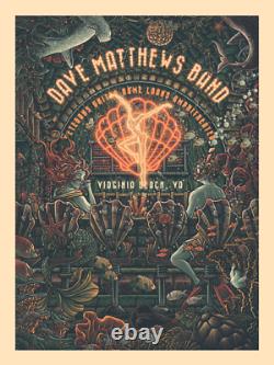DMB Dave Matthews Band Virginia Beach VA Luke Martin Concert Poster Print SIGNED