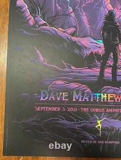 DMB N1 FOIL Triptych 2021 Gorge Dave Matthews Band Poster Mumford #/170 SEE FOIL
