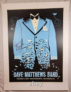 Danny Barnes SIGNED! Dave Matthews Band Poster 2007 Hollywood Bowl 236/800 DMB