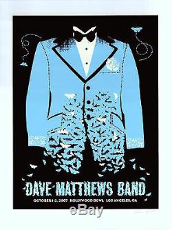 Dave Matthews 2007 Hollywood Bowl SIGNED Methane Poster 29/800