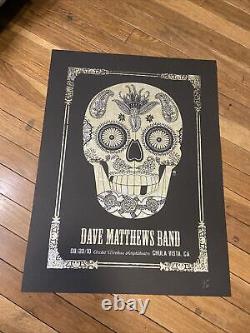 Dave Matthews 2010 Chula Vista Cricket SIGNED AP Mint Methane Concert Poster