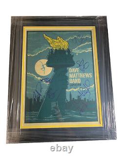 Dave Matthews + 6 Dave Matthews Band Signed Framed Auto Concert Poster Beckett