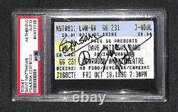 Dave Matthews Band 1996 Crash Tour Signed Autographed Ticket PSA Rare! POP 1