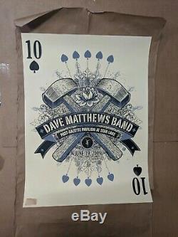 Dave Matthews Band 2009 Burgettstown Post Gazette pavillion 10 of spades poster