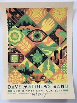 Dave Matthews Band 2013 Graham Erwin poster South America Tour