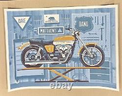 Dave Matthews Band 2014 Berkeley N1 Motorcycle Tour Poster 8/22 #/1075