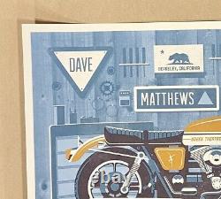 Dave Matthews Band 2014 Berkeley N1 Motorcycle Tour Poster 8/22 #/1075