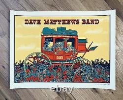 Dave Matthews Band 2016 Concert Oklahoma City Red Covered Wagon Summer Poster