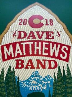Dave Matthews Band 2018 Fiddler's Green 8/24/18 Englewood CO Merit Badge Poster