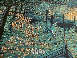 Dave Matthews Band 2018 West Palm FL Screen Print AP Poster S/N #/120 James Eads