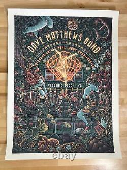 Dave Matthews Band 2021 Luke Martin poster Virginia Beach, VA