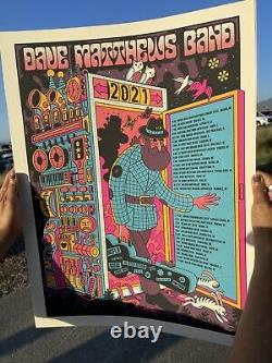 Dave Matthews Band 2021 Summer Tour Poster Variant. Methane