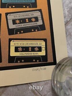 Dave Matthews Band 2022 Summer Tour Poster Cassette Tapes Boom Box Orange DMB