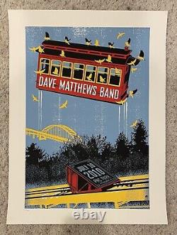 Dave Matthews Band 7/10/10 Pittsburgh PA Official Litho Poster X/1300 MINT