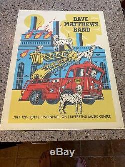 Dave Matthews Band 7/12/2013 Cincinnati Oh Show Poster Riverbend Music Center