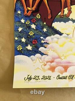 Dave Matthews Band 7/23/2021 Raleigh NC James Flames Poster #/700 Embossed Prem