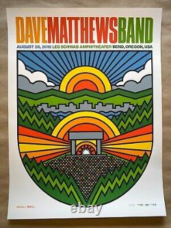 Dave Matthews Band 8/28/18 Bend Oregon 2018 Aaron Draplin Design Concert Poster